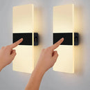 Axyaa Rechargeable Wall Lamp Touch Switch Acrylic Night Lights 3 Brightness Levels