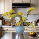 Axyaa Blue & White Porcelain Vase - Chinese Retro Flower Jar - Home Decor Accessory