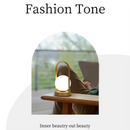 Axyaa Metal Table Lamp, USB Rechargeable, Dimmable, 3 Colors for Bedroom, Restaurant, Camping