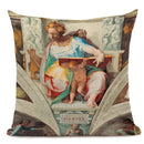 Michelangelo Genesis Mural Sofa Pillow Case by Axyaa - Renaissance Art Decoration