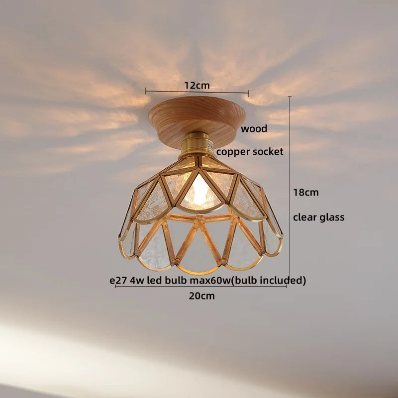 Nordic Modern Axyaa Glass LED Ceiling Lamp for Home Restaurant Balcony Lighting