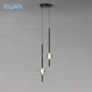 Axyaa Cube Crystal Long Pendant Lamps for Luxury Bedroom and Living Room