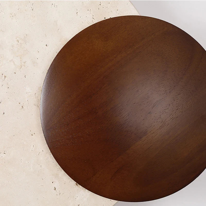Yellow Travertine Wabi Sabi Style LED Wall Lamp by Axyaa