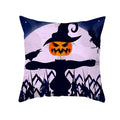 Axyaa Halloween Skull Cat Pumpkin Bat Castle Pillowcase 45x45cm