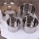 Axya Stainless Steel Condiment Pot Milk Can Salt Storage Bottle