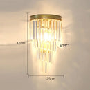 Axyaa Black Crystal Wall Lamp: Nordic Luxury LED Lighting for Bedroom, Living Room & Dressing Table