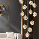 Axyaa Modern Stair Chandelier Pendant Lights for Living Room Ceiling Lamp