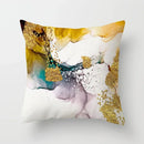Axyaa Marble Ocean Sea Pattern Polyester Throw Pillow Cover - Home Sofa Decor