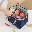 Axyaa Candy Color Nylon Tote Lunch Cooler Bag with Multiple Pockets