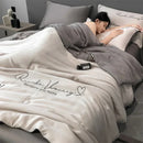 Axyaa Silk Summer Quilt: Embroidered Ice Cooling Comforter Bed Blanket