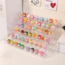 Axyaa Mini Food Toy Display Shelf Acrylic Storage Box Transparent Organizer