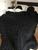 Axyaa Chenille Chunky Knit Blanket - Cozy, Warm & Thick Handmade Throw