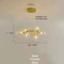 Axyaa Magic Beans Glass Ball LED Ceiling Chandelier – Modern Home Decor Lighting
