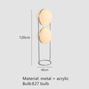 Axyaa Modern LED Floor Lamp Chrome Metal White Acrylic Ball Lights
