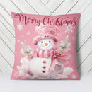 Axyaa Christmas Pink Pillow Cover for Home Decor and Holiday Gift