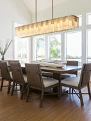 Axyaa Marble Crystal Pendant Lights for Elegant Dining Room Decor