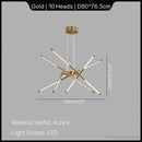 Axyaa Modern Simple Living Room Pendant Lights Fashion Chandelier Loft Decor