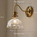 Axyaa Ribbed Glass Pendant & Wall Sconce Set: Clear/Green Classic Lighting Fixture