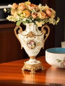 Axyaa European Retro Vase for Home Decor and Living Room Table Centerpiece
