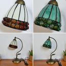 Axyaa Tiffany Agate Stone Table Lamp - Mediterranean Home Decor Luminaria
