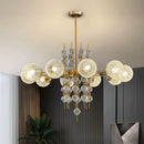 Axyaa Glass Ball LED Pendant Light - Modern Chandelier for Home Decor