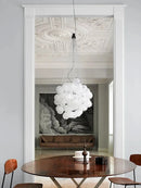 Axyaa Glass Balloon Chandelier: Modern Nordic Lamp for Staircase, Living Room & Dining Room