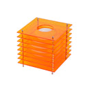 Axyaa Minimalistic Orange Moon Table Lamp with LED Warm Lights
