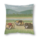 Axyaa Corgi Daily Life Linen Pillow Cover 45*45cm