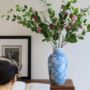 Axyaa Blue & White Chinese Ceramic Vase Decor - Classic Porcelain Design