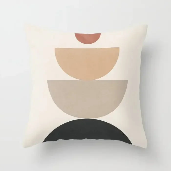 Pink Brown Geometric Pillows Case 45*45cm - Axyaa Decorative Cushions Cover
