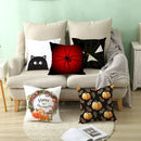 Axyaa Halloween Pumpkin Cushion Cover 18x18 - Farmhouse Throw Pillow for Home Decor