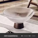 Axyaa Glass Fruit Plate: High-Capacity Candy Box, Elegant Living Room Ornament