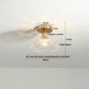 Axyaa Glass Copper LED Ceiling Light - Modern Kitchen Chandelier