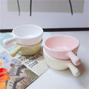 Axyaa Ceramic Seasoning Plates with Handles and Mini Milk Cups