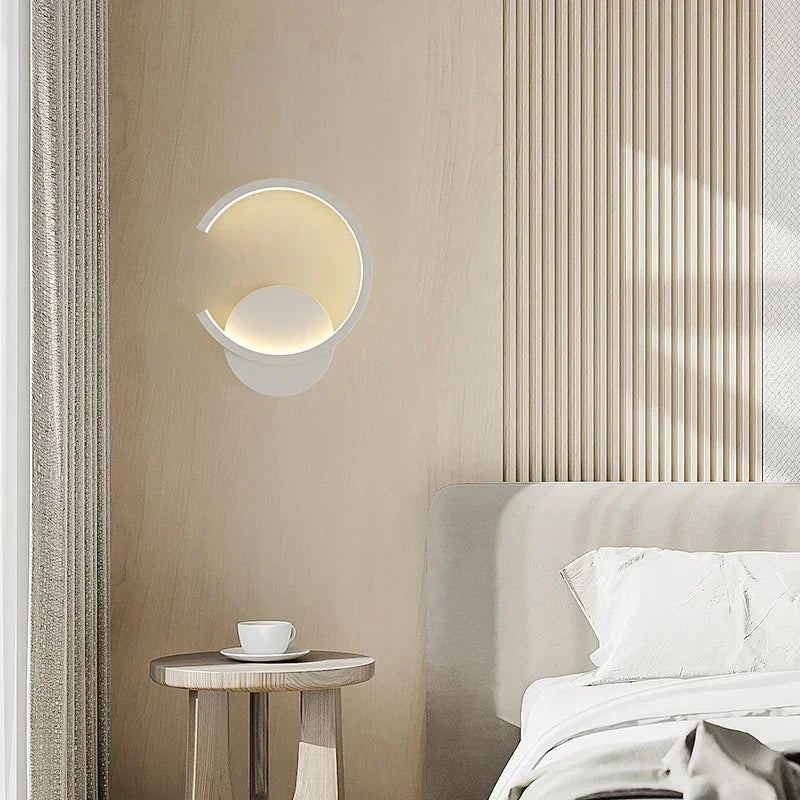 Nordic LED Wall Lamp by Axya: Modern Black White Golden Lighting for Home Decor