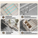 Axyaa Over Sink Bowl Drainer Rack, Kitchen Organizer Shelf for Tableware & Cups