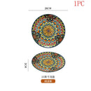 Axyaa Bohemian Ceramic Plate: Creative Western Cuisine Restaurant Home Plate