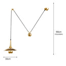 Axyaa Chrome Gold Pendant Lamp with Adjustable Height - LED Living Dining Island Light