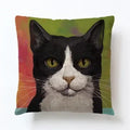 Axyaa Cartoon Animal Linen Pillowcase for Home Sofa Decor