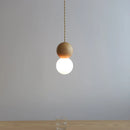 Axyaa Wood Glass Ball LED Pendant Lights Modern Nordic Indoor Hanging Lamp