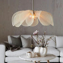 Axyaa French Cream Fabric Ceiling Pendant Light Chandelier