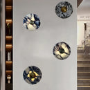 Axyaa Stone Gold Metal Wall Light 3000K 20/25/30cm - Art Deco Style, Bedroom, Foyer, Stairs