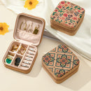 Axyaa Leather Jewelry Storage Box with Functional Divisions