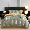 Axyaa High-Count Silky AB Jacquard European Four-Piece Bed Sheet