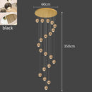 Axyaa Stair Chandelier: Modern LED Indoor Ceiling Pendant Light for Living Room
