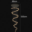 Axyaa Crystal Chandelier Stair Pendant Lamp Living Room Pendant Lights Interior Lighting