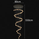 Axyaa Crystal Chandelier Stair Pendant Lighting Modern Living Room Interior Light
