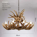 Axyaa Retro Deer Horn LED Pendant Light for Hot Pot Restaurant and Clothing Store