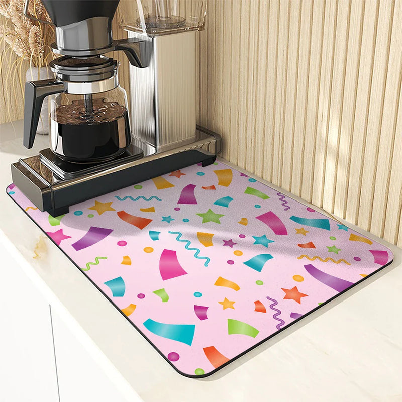 Axyaa Festive Ribbon Kitchen Drying Mat