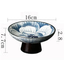 Axyaa Blue & White Porcelain Vase with Artificial Flowers: Modern Desk Decor